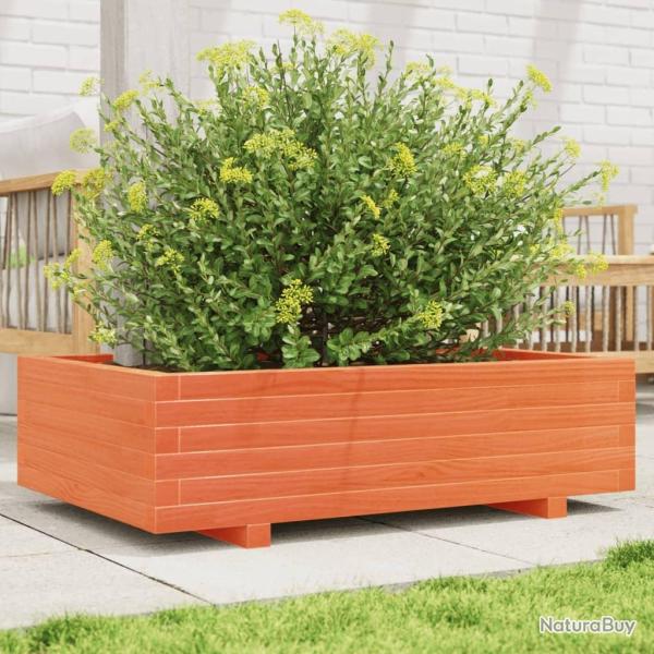 Jardini�re cire marron 90x60x26,5 cm bois de pin massif