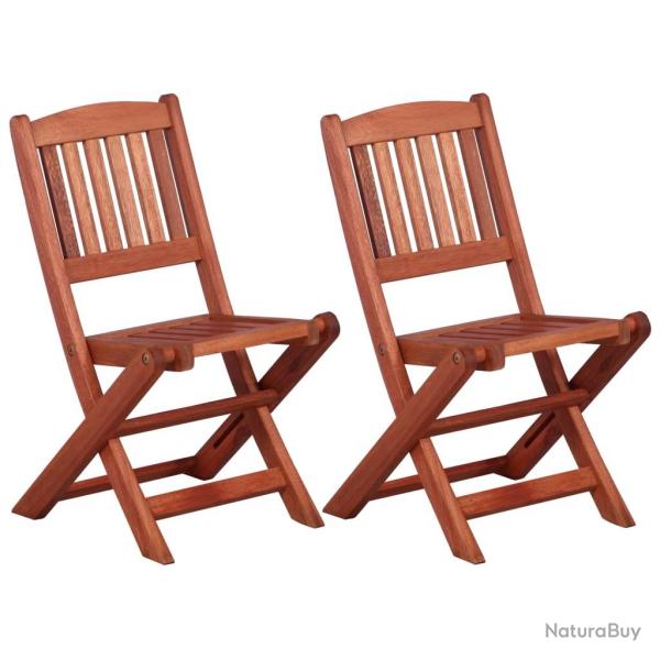 Chaises � manger pour enfants lot de 2 Bois d'eucalyptus