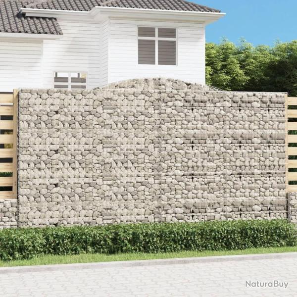 Panier de gabions arqu� 400x30x220/240 cm Fer galvanis�