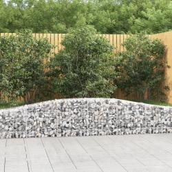 Paniers &agrave; gabions arqu&eacute;s 2 pcs 400x30x40/60 cm Fer galvanis&eacute;