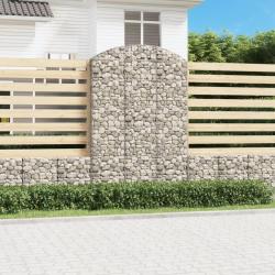 Panier de gabions arqu&eacute; 150x50x220/240 cm Fer galvanis&eacute;