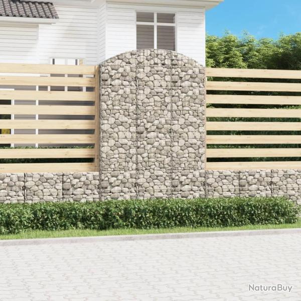 Panier de gabions arqu� 150x50x220/240 cm Fer galvanis�