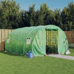 Serre avec cadre en acier vert 12 m&sup2; 4x3x2 m