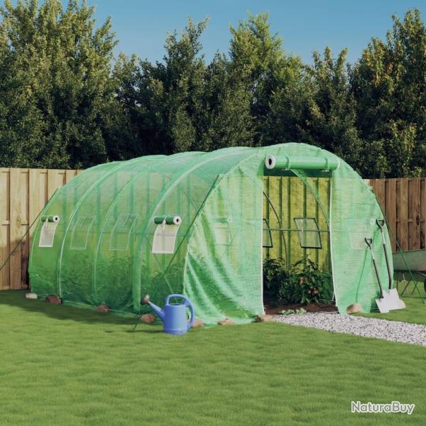 Serre avec cadre en acier vert 12 m� 4x3x2 m