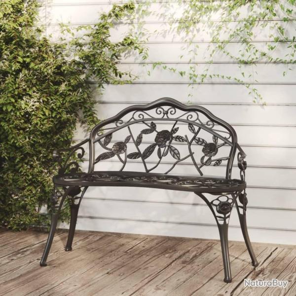 Banc de jardin 100 cm Aluminium coul� Noir