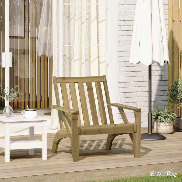 Chaise de jardin adirondack 75x77x77 cm bois de pin imprgn