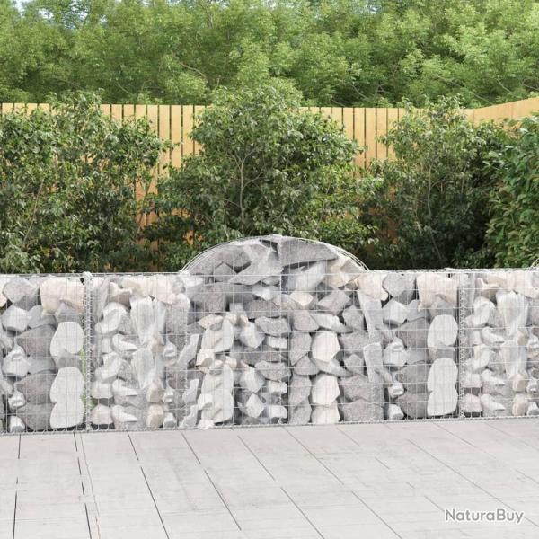Paniers � gabions arqu�s 6 pcs 200x30x80/100 cm Fer galvanis�