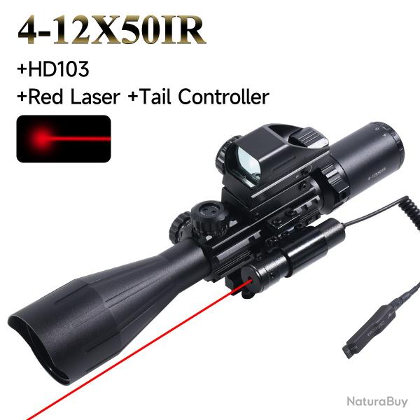 Lunette optique de chasse  Dul4-12X50IR * Set D LIVRAISON GRATUITE- PAIEMENT 3/4 FOIS !