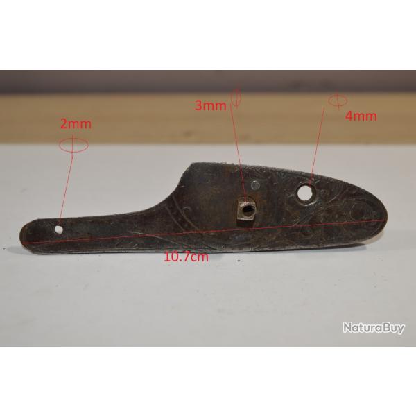 Platine pour Fusil de chasse ancien d�core chien Nature avec ressort � identifier (1A)