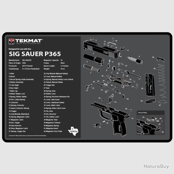 Tapis D�montage Sig Sauer P365 - SKX INDUSTRIES