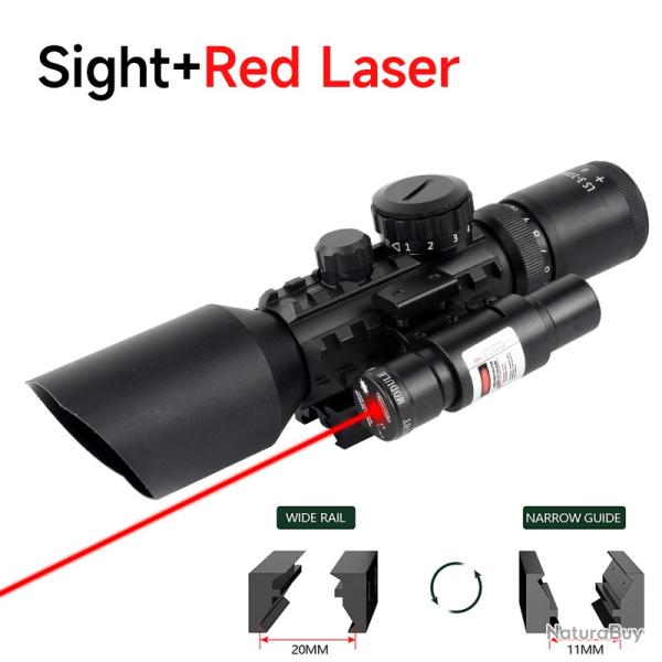 Lunette de vis�e DulOptical M9 3-10x42E -*M9--RED LASER 1 -  LIVRAISON GRATUITE