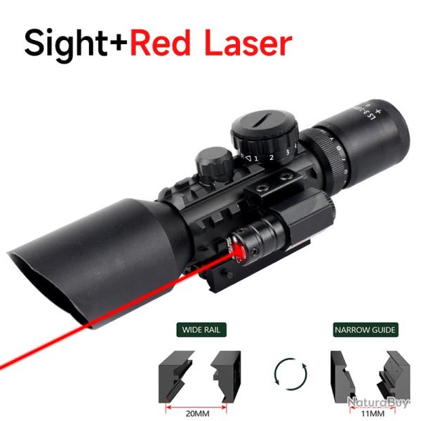 Lunette de vis�e DulOptical M9 3-10x42E--*M9--RED LASER 2 PAIEMENT 3/4 FOIS !!!