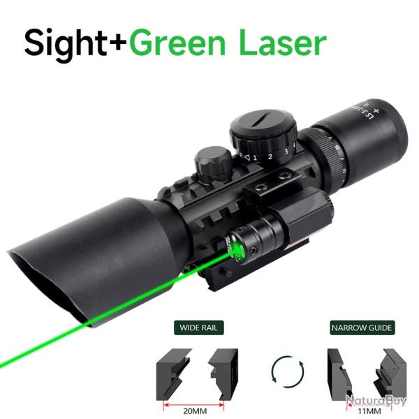 Lunette de vis�e DulOptical M9 3-10x42E--*M9-GREEN LASER 2 PAIEMENT 3/4 FOIS !!!