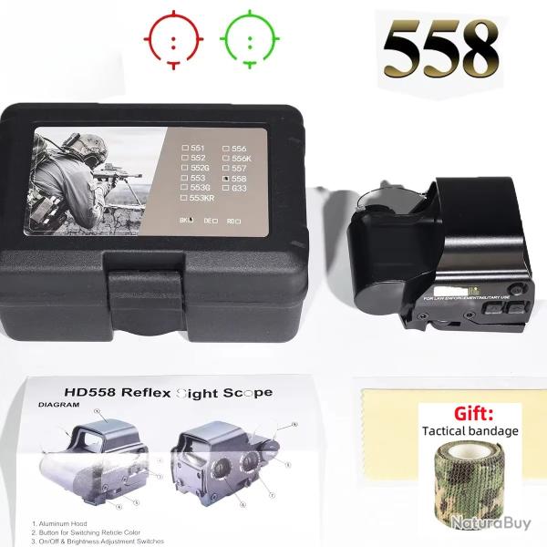 Lunette de vise holographique  point rouge **- 558 Black  LIVRAISON GRATUITE