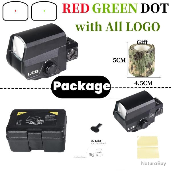 Lunette de vise holographique  point rouge **-Red Green dot 20mm PAIEMENT 3/4 FOIS !!!
