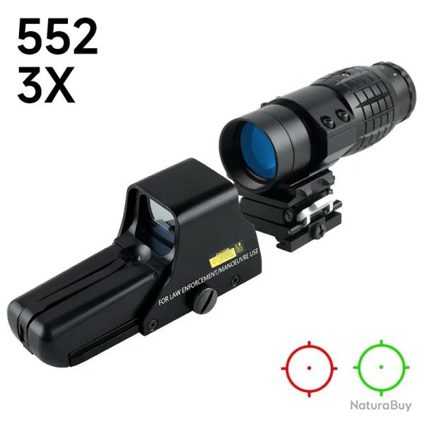 Lunette de vise compacte rglable avec point rouge et vert -** 3x 552 PAIEMENT 3/4 FOIS !!!
