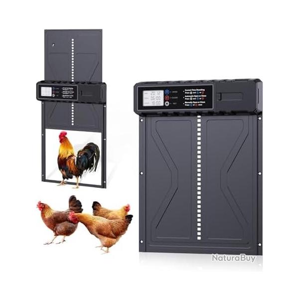 Porte Automatique Poulailler, Batterie avec �cran LCD Programmable �tanche