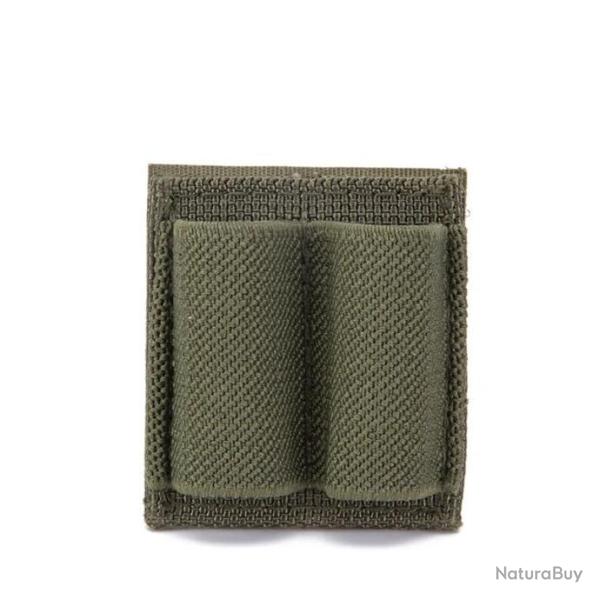 Cartouchi�re � scratch 2 emplacements pour munitions ray�es - Verte - ref.2