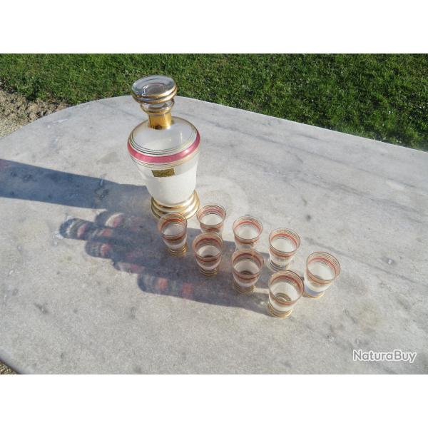 Ancien service � liqueur accompagn� de ses 8 verres � shooter - Ceror Paris - FRANCE (Vers 1950)