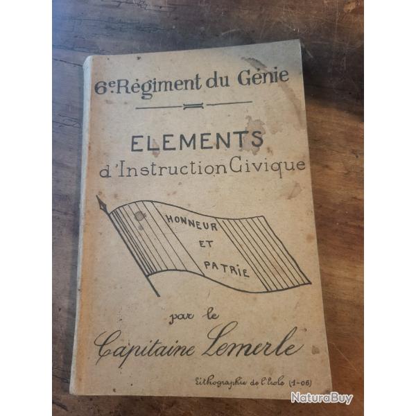 6�me r�giment du G�nie El�ments d'instruction civique