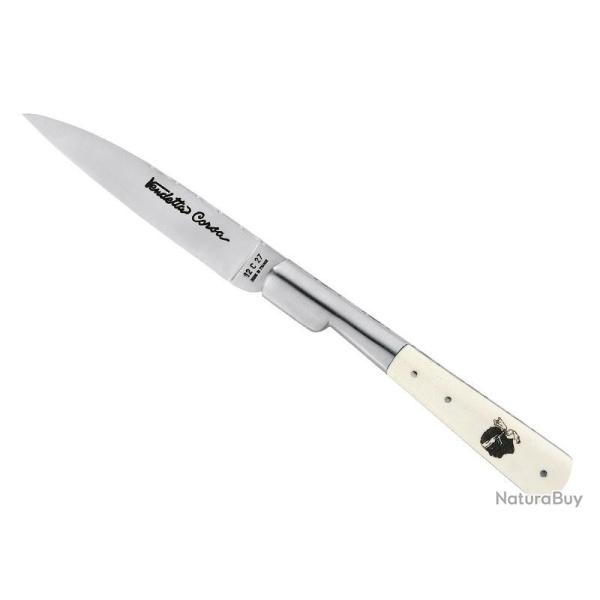 COUTEAU VENDETTA CORSA OS BLANC 12,5CM INOX