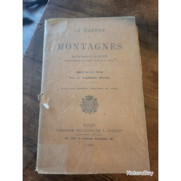 La guerre de montagne par le Baron Franz de Kuhn 1896