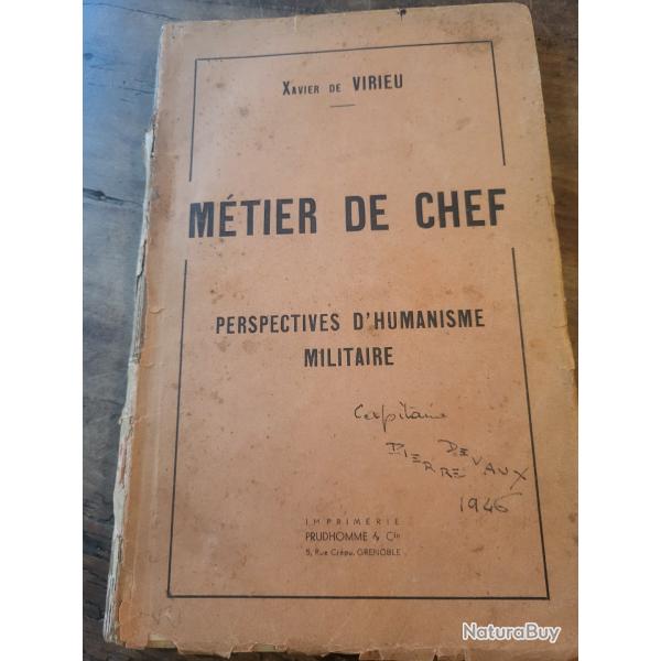 M�tier de Chef Perspective d'Humanisme Militaire Xavier de Virieu 1945