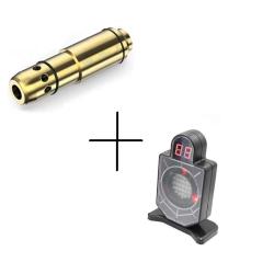 Cible &eacute;lectronique et Cartouche laser de manipulation et de tir d'entrainement pour calibre 45 ACP