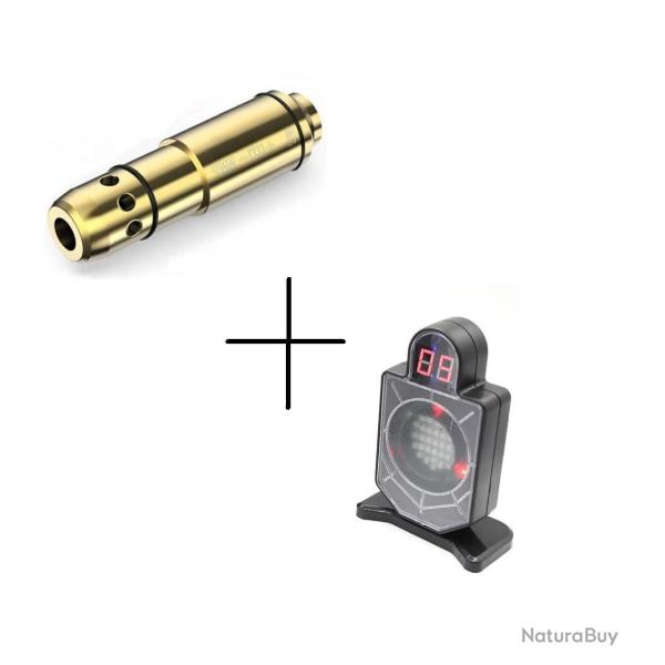 Cible �lectronique et Cartouche laser de manipulation et de tir d'entrainement pour calibre 45 ACP