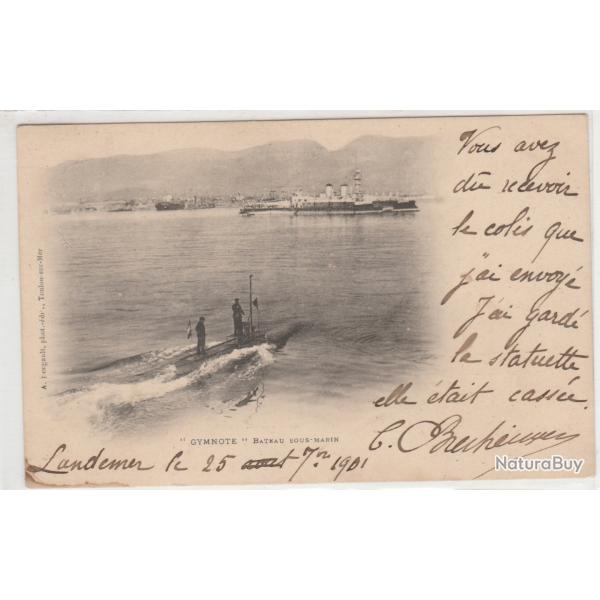 CPA - Marine "GYMNOTE" BATEAU SOUS-MARIN N�339