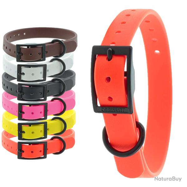 Colliers CTECH 19mm boucle double orange CANIHUNT marque Fran�aise