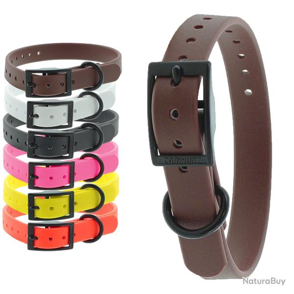Colliers CTECH 19mm boucle double marron CANIHUNT marque Fran�aise