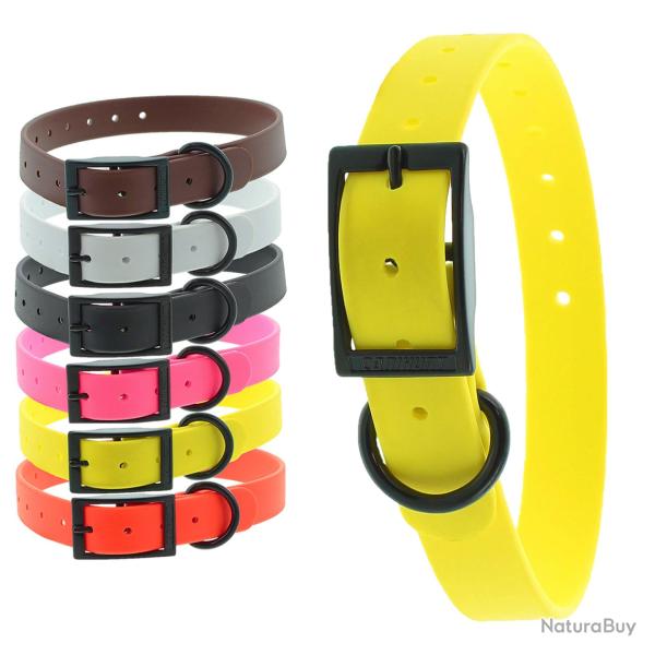 Colliers CTECH  25mm boucle double jaune CANIHUNT marque Fran�aise