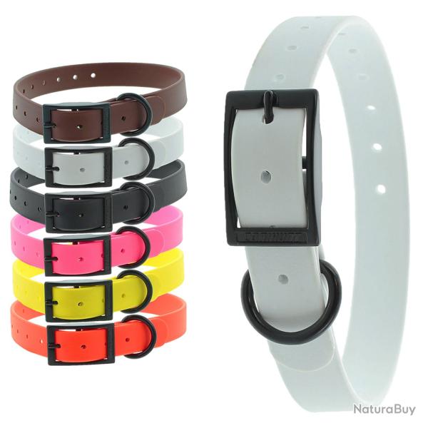 Colliers CTECH  25mm boucle double blanc CANIHUNT marque Fran�aise