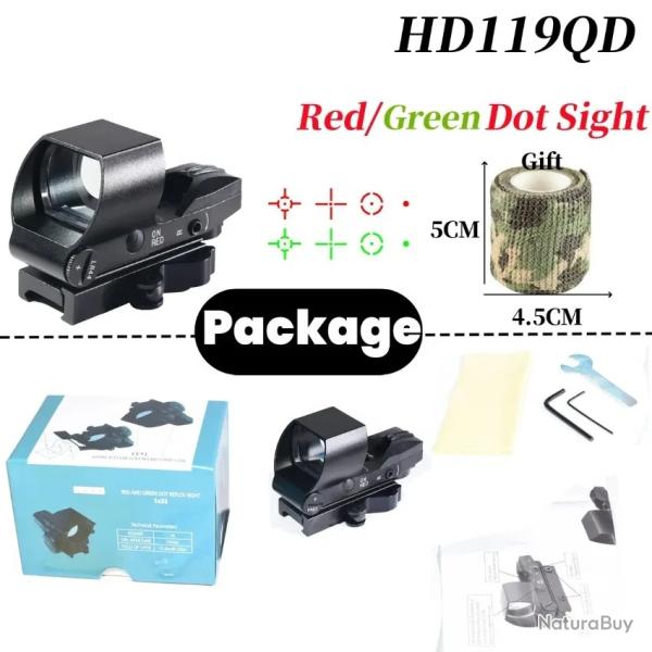 Lunette de vise optique holographique  point rouge -**HD119QD LIVRAISON GRATUITE