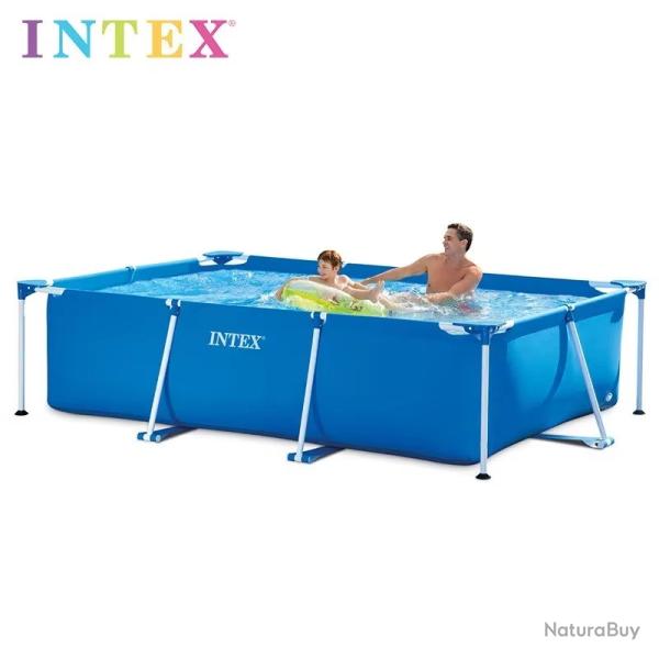 PISCINE INTEX POUR Enfant ET ADULTE Cadre en M�tal 3Mx2Mx0.75M Jardin Terrasse Outdoor NEUF