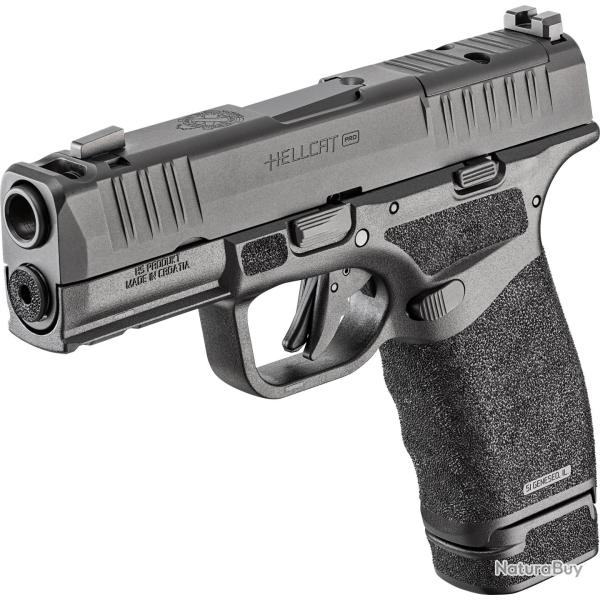 PISTOLET SPRINGFIELD HELLCAT PRO OSP W/ COMP CUT C/9X19 - 1 CHARG 15 CPS ET 1 CHARG 17CPS