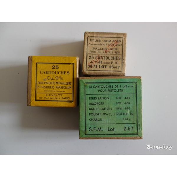 lot de 3 botes vides militaires Franaises
