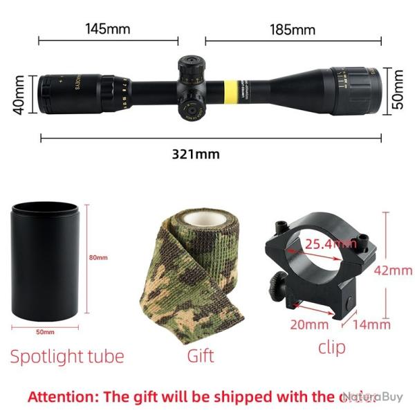 Lunette de vise pour fusil  air comprim, 4-16x44 -*RAIL 11MM PAIEMENT 3/4 FOIS !!!