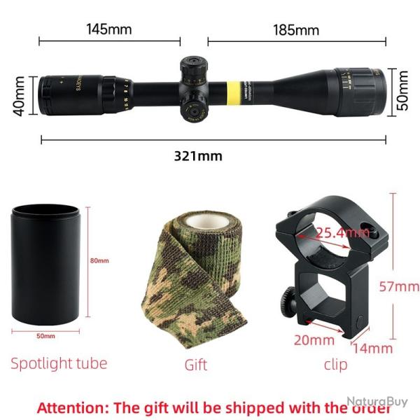 Lunette de vise pour fusil  air comprim, 4-16x44 -*RAIL 20MM Tall PAIEMENT 3/4 FOIS !!!