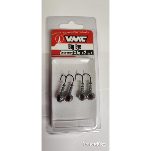4 TETES PLOMB�ES BIG EYES 3.5G - H2 VMC - NEUF