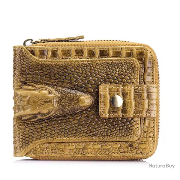 Portefeuille Homme en Cuir V�ritable Grande Capacit� & S�curit� Optimale Marron