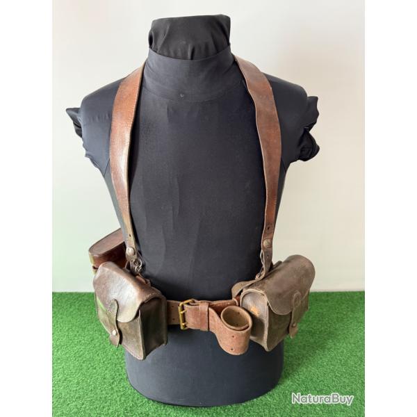 BRELAGE  CEINTURON  CARTOUCHI�RES ET �TUI  JUMELLES  W W 1 WW 2