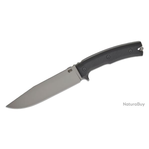 Couteau APOC Demko Bowie Lame Acier D2 Rev�tue Titane Manche G10 Noir Etui Kydex DRK40021