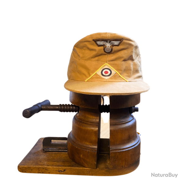 Casquette WWII Allemande Afrika Korps DAK Troupe de reconnaissance 56/57