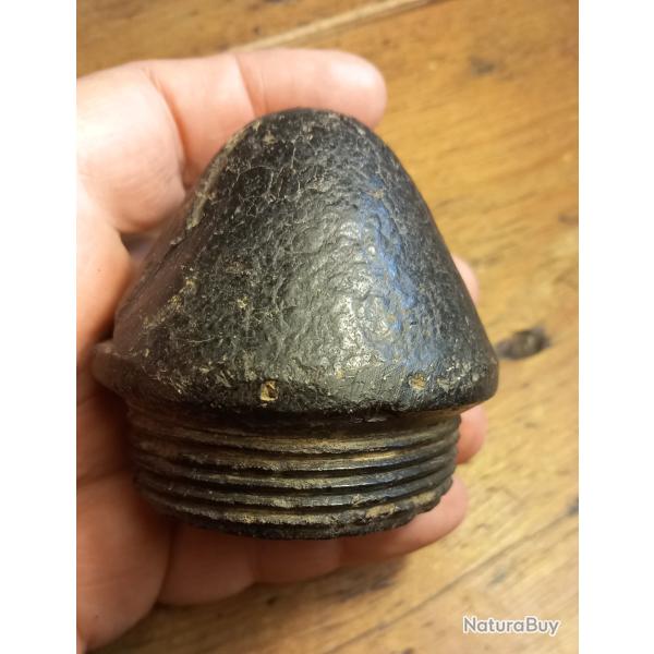 (506) Bouchon de transport d'obus allemand en matriau composite WW1