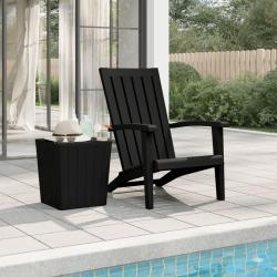 Chaise de jardin Adirondack noir polypropyl&egrave;ne