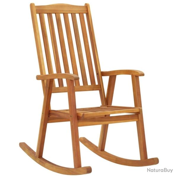 Chaise � bascule bois d'acacia massif