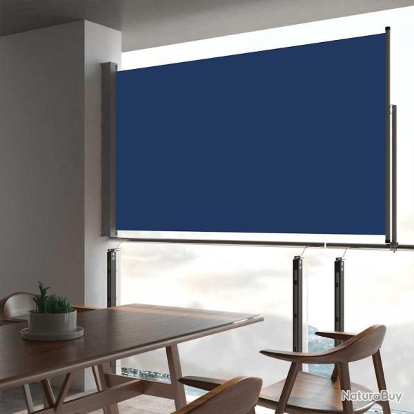 Auvent lat�ral r�tractable de patio 140 x 300 cm Bleu