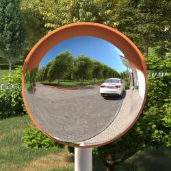 Miroir de traffic convexe ext&eacute;rieur Orange &Oslash;30 cm Polycarbonate